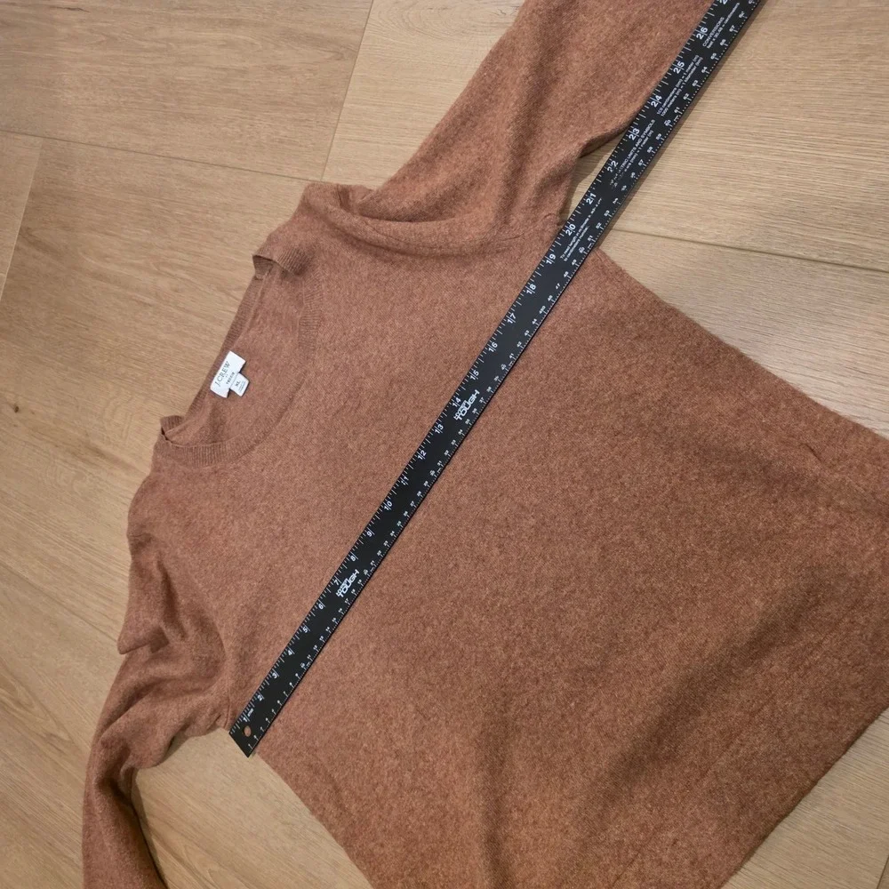 J.Crew Teddie Sweater Womens XL Brown Merino Wool Cotton Blend Crewneck Casual